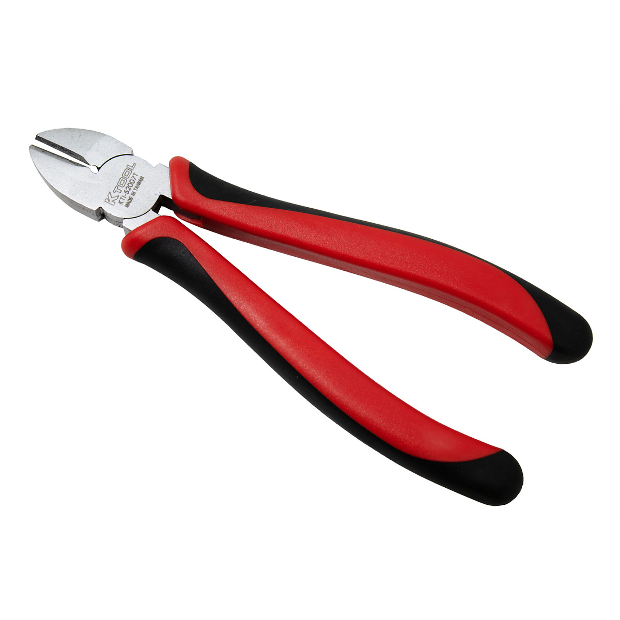 K Tool International Diagonal Cutter Pliers — 7in., Chrome Vanadium Steel, Red Vinyl Handles, Model# KTI52007T